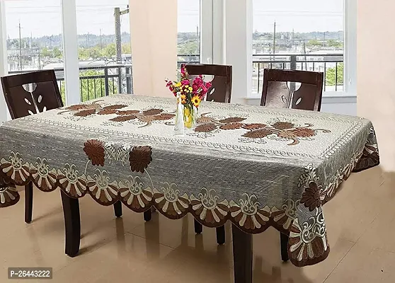 Fancy Embroidered 6 Seater Table Cover(Multicolor, Cotton)-thumb0