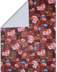 Fancy Floral 6 Seater Table Cover(Maroon, Pvc)-thumb3