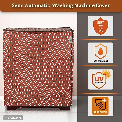 Fancy Semi-Automatic Washing Machine Cover(Width: 81 Cm, Maroon)-thumb3