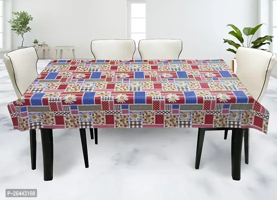 Fancy Floral 6 Seater Table Cover(Multicolor, Pvc)