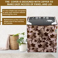 Fancy Semi-Automatic Washing Machine Cover(Width: 54 Cm, Brown)-thumb3