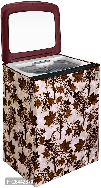 Fancy Top Loading Washing Machine Cover(Width: 58 Cm, Brown)-thumb0