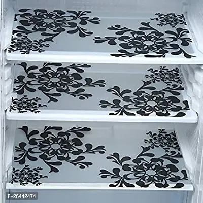 Fancy Refrigerator Cover(Width: 55 Cm, Black)-thumb3