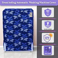 Fancy Front Loading Washing Machine Cover(Width: 58 Cm, Blue)-thumb3