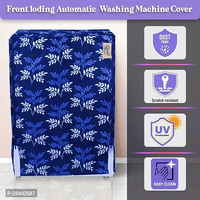 Fancy Front Loading Washing Machine Cover(Width: 58 Cm, Blue)-thumb4