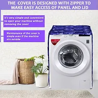 Fancy Front Loading Washing Machine Cover(Width: 58 Cm, Blue)-thumb2