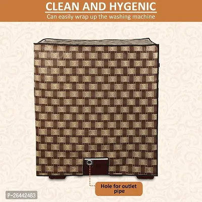 Fancy Semi-Automatic Washing Machine Cover(Width: 81 Cm, Brown)-thumb3