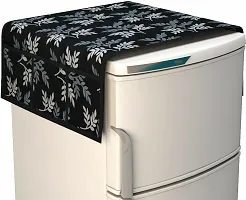 Fancy Refrigerator Cover(Width: 55 Cm, Black)-thumb1