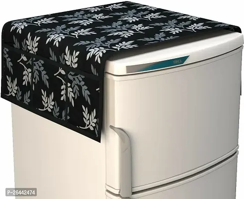 Fancy Refrigerator Cover(Width: 55 Cm, Black)-thumb2