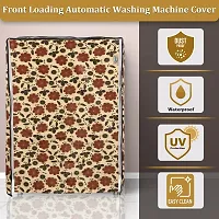 Fancy Front Loading Washing Machine Cover(Width: 61 Cm, Yellow And Red)-thumb1