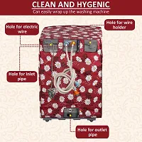 Fancy Front Loading Washing Machine Cover(Width: 61 Cm, Red)-thumb1