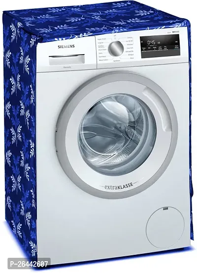 Fancy Front Loading Washing Machine Cover(Width: 58 Cm, Blue)-thumb0