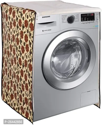 Fancy Front Loading Washing Machine Cover(Width: 61 Cm, Yellow And Red)