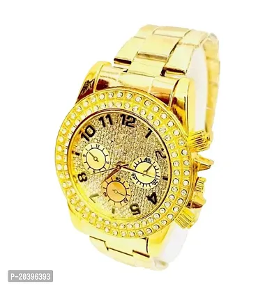 Stylish Golden Metal Analog Watches For Women