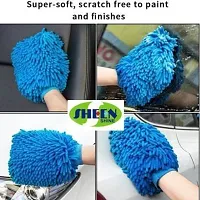 Premium Quality Microfiber Vehicle Washing Hand Glove Pack Of 2-thumb2