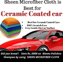 Premium Quality and Shine Microfiber Vehicle Washing Cloth Pack Of 4, 400 GSM-thumb1