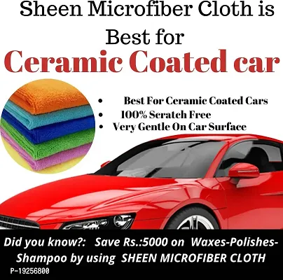 Premium Quality and Shine Microfiber Vehicle Washing Cloth Pack Of 4, 400 GSM-thumb2