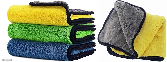 Premium Quality Microfiber Vehicle Washing Cloth Pack Of 4, 800 GSM