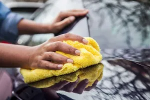 Premium Quality Microfiber Vehicle Washing Cloth Pack Of 4-thumb1