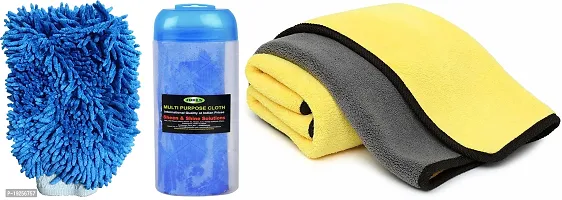 Premium Quality Microfiber Vehicle Washing Cloth Pack Of 3