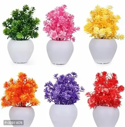 Set of 6 Multicolor artificial plant Wild Artificial Plant with Pot 14 cm Multicolor