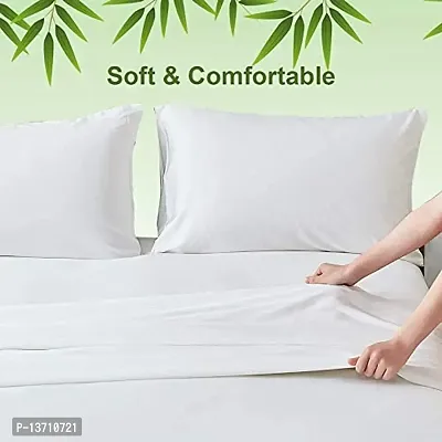 DECOREZA Solid Bedsheet 140 GSM Microfiber 144 Tc Only Single Bedsheet Not Pillow Covers- (Without Pillow Brown-JI, Without Pillow Bedsheet)-thumb2