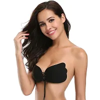 Zacca Women Silicone Push-Up Bra (Pack of 2) (Beige & Black_A/D)-thumb3