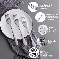 Dinner Forks,Set of 16 Top Food Grade Stainless Steel Silverware Forks,Table Forks,Flatware Forks,8 Inches,Mirror Finish & Dishwasher Safe,Use for Home,Kitchen or Restaurant-thumb2