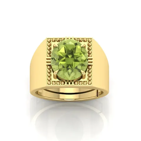 Beautiful Artificial Stone Crystal Brass Gold Ring For Women