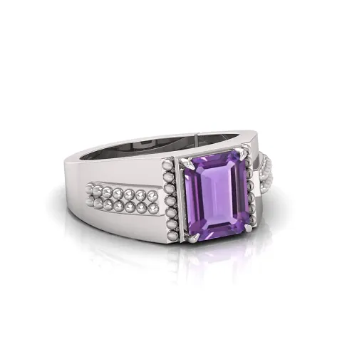 Fabulous Silver Crystal Brass Ring For Women