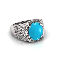 Reliable Turquoise Brass Crystal Rings For Women And Men-thumb1