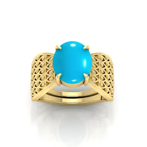 Modern Gold Crystal Brass Ring For Women