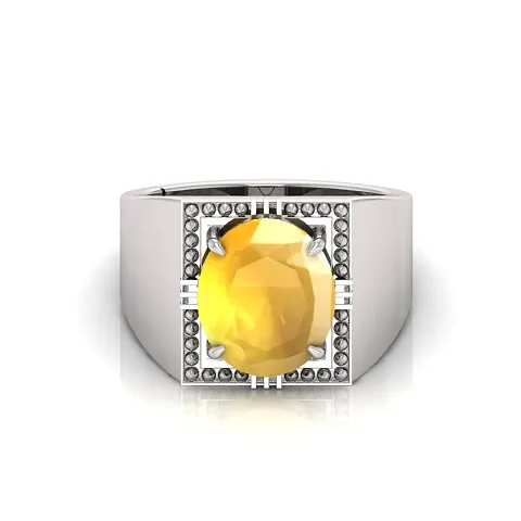 Elegant Silver Crystal Brass Ring For Women