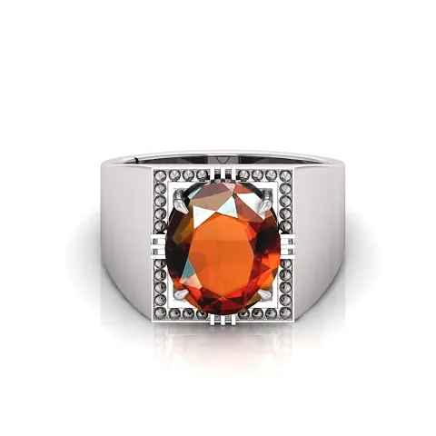 Dazzling Silver Crystal Brass Ring For Women