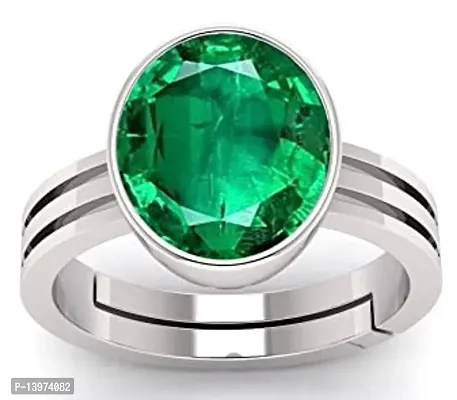 7.25 Ratti Emerald Gemstone Ring For Men  Women With Lab Certified-thumb0