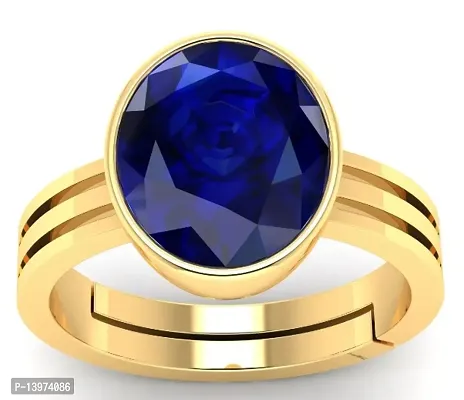 7.25 Ratti Blue Sapphire Gemstone Ring For Men  Women With Lab Certified