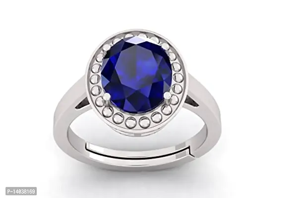 Blue Sapphire  7.25 Ratti Gemstone Ring For Men  Women-thumb0