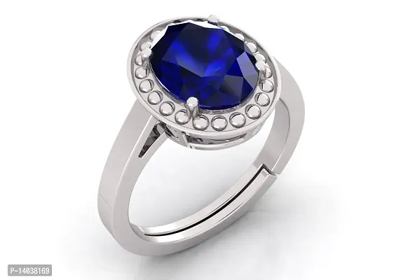 Blue Sapphire  7.25 Ratti Gemstone Ring For Men  Women-thumb2