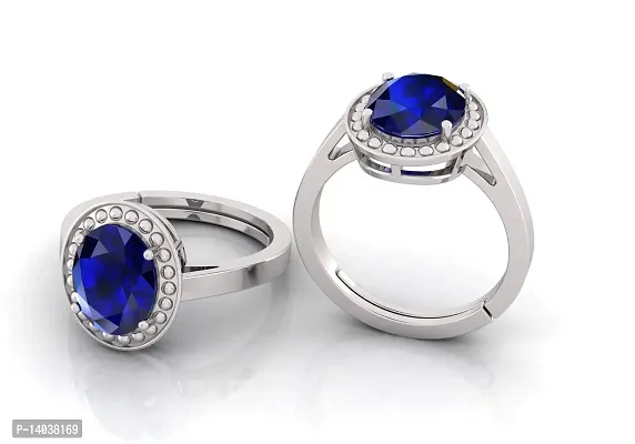 Blue Sapphire  7.25 Ratti Gemstone Ring For Men  Women-thumb4