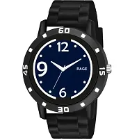 Yolako No Blue Dial Bumpper Pu Black Belt Men and Boy Watch-thumb1