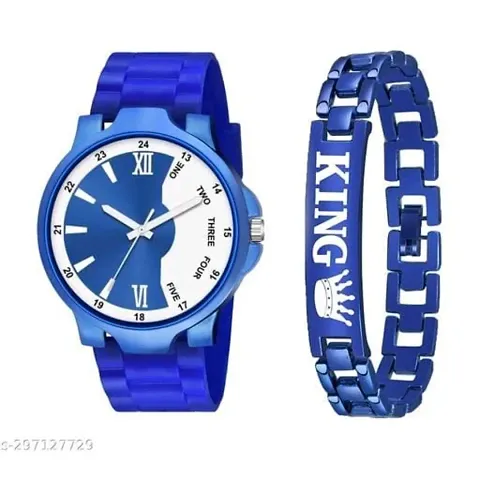 Men Stylish PU Analog Watch