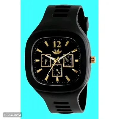 Yolako Black Square PU Men and Boys kids Watch-thumb0