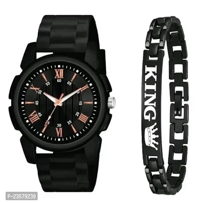 Stylish Men Metal Analog Watch with Bracelet-thumb0