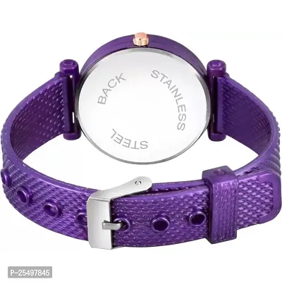 Yolako Queen Dial Purple Pu Meg Cash Girls and Women Analog Watch-thumb4