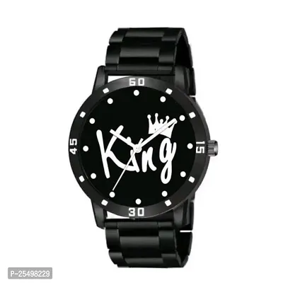 Yolako Black King Dial Cash Bumper Pu Men And Boys Watch-thumb2