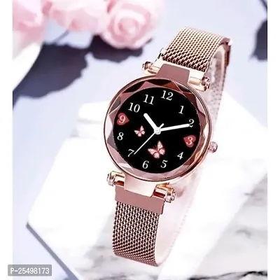 Yolako RoseGold Megnet Analog Women and Girls Watch-thumb0