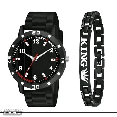 Stylish Men Metal Analog Watch with Bracelet-thumb0