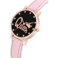 Yolako Queen Dial Rz Cash Pink Leather Analog Women and Girls Watch-thumb2