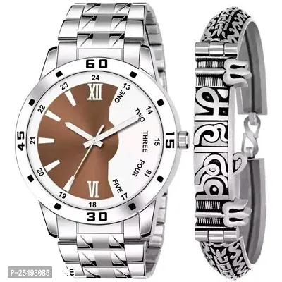 Yolako BR Metal and Kadu Silver Men And Boys Watch-thumb0