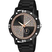 Yolako New Black Dial Bumpper Pu Black Belt Men and Boy Watch-thumb1